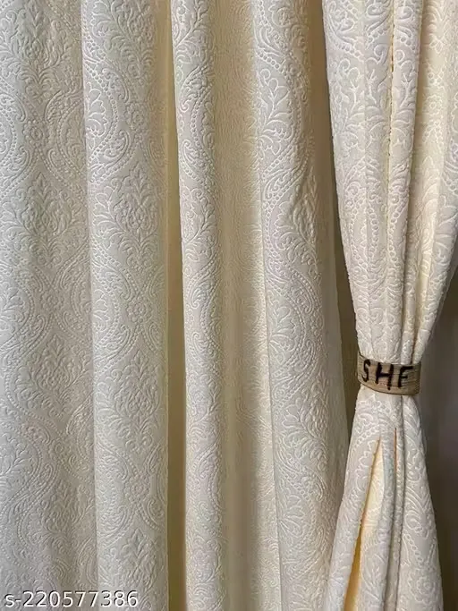 ELEGANT EMBOZ VELVET HEAVY BLACKOUT CURTAINS FOR WINDOW, DOOR, LONGDOOR SET OF 2 ROYAL